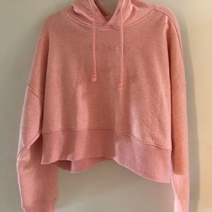 Pink Cropped Hoodie • Adidas • Size L